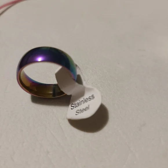 Multicolor Smooth Band Ring - Picture 2 of 3